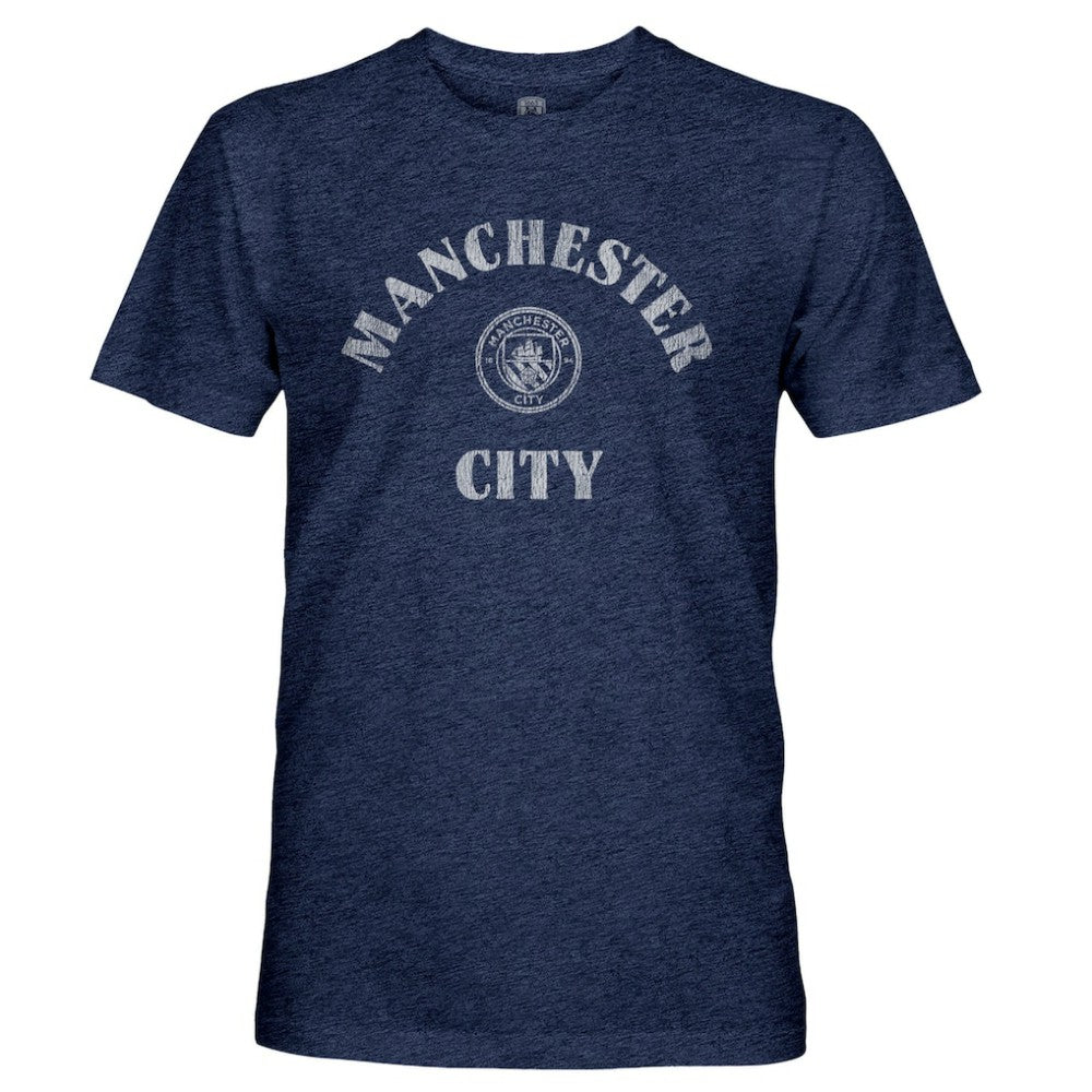 Manchester City 1863FC Team Arch Retro Tri-Blend T-Shirt Navy