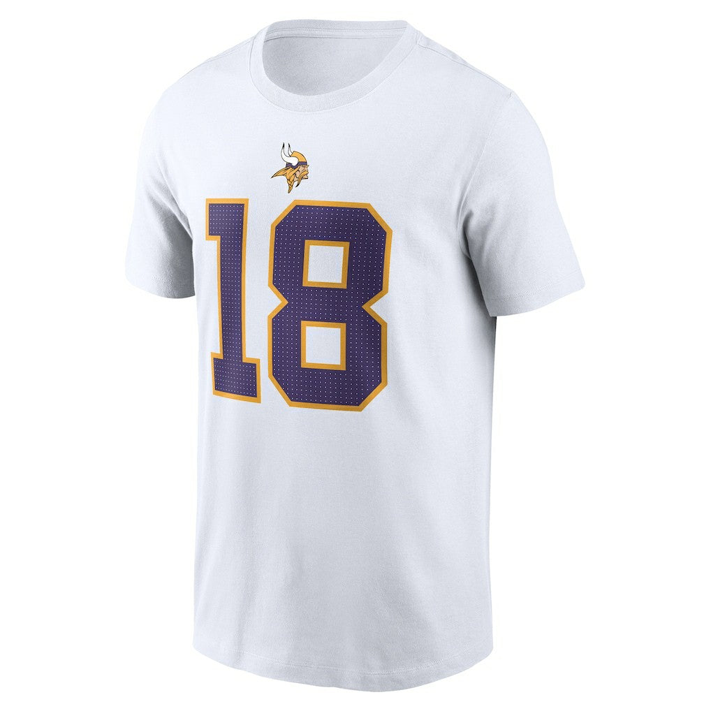 Nike Justin Jefferson Minnesota Vikings Name & Number T-Shirt White