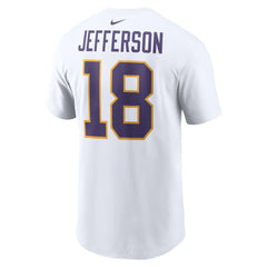 Nike Justin Jefferson Minnesota Vikings Name & Number T-Shirt White