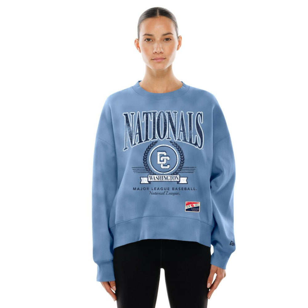 Washington Nationals New Era Women's 2025 City Connect Pullover Sweatshirt - Blue - New Era on Sale