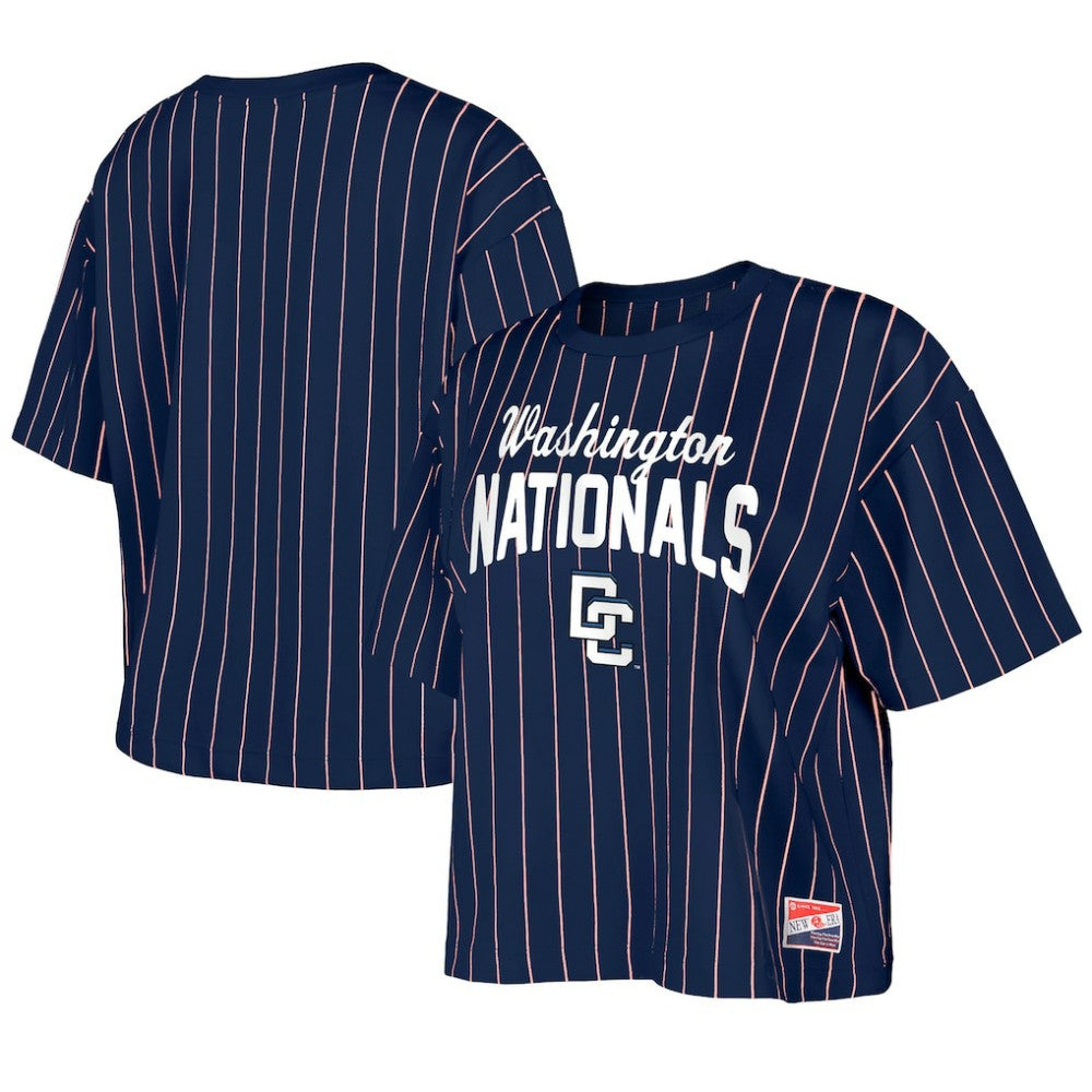 Washington Nationals New Era Women's 2025 City Connect Pinstripe T-Shirt - Navy - New Era Discount