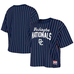 Washington Nationals New Era Women's 2025 City Connect Pinstripe T-Shirt - Navy - New Era Discount