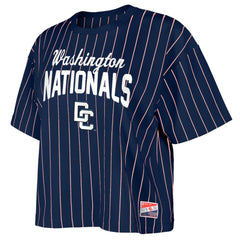 Washington Nationals New Era Women's 2025 City Connect Pinstripe T-Shirt - Navy - New Era Discount