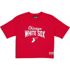 Chicago White Sox New Era Women's 2025 City Connect Pinstripe T-Shirt - Red/Black - New Era Sale