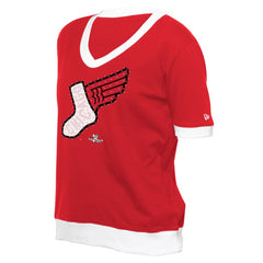 Chicago White Sox New Era Women's 2025 City Connect Rhinestone V-Neck T-Shirt - Red - New Era Online