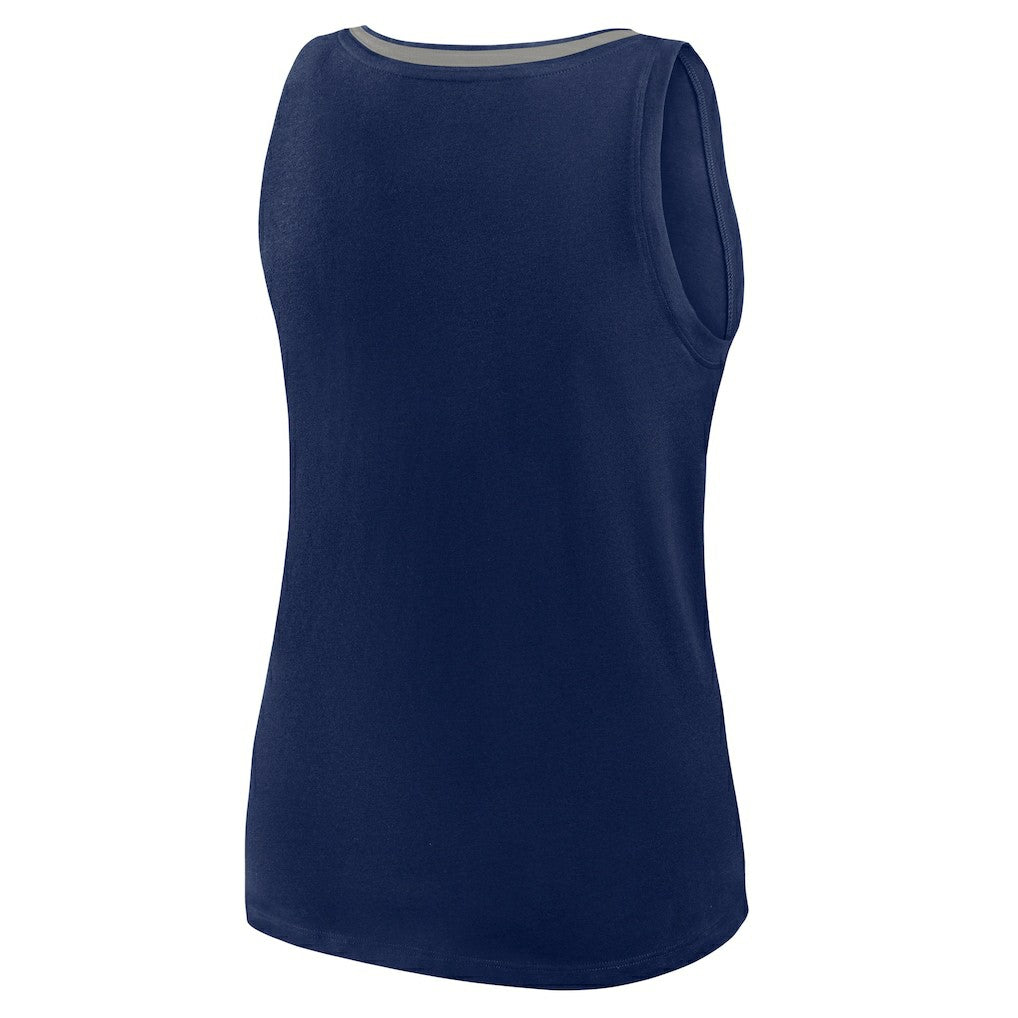 Dallas Cowboys Logo Athletic Women's Plus Size Stellar Win V-Neck Tank Top Navy