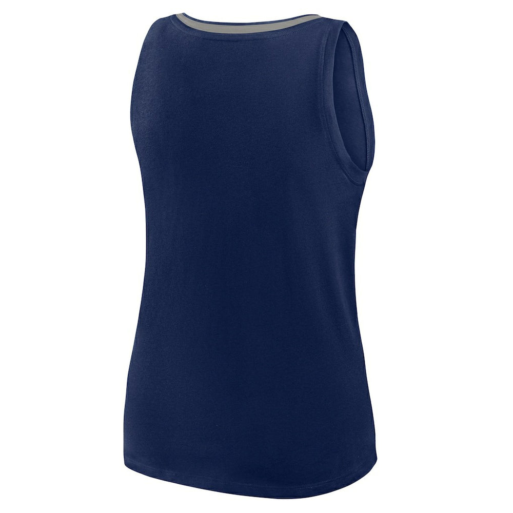 Dallas Cowboys Logo Athletic Women's Plus Size Stellar Win V-Neck Tank Top Navy