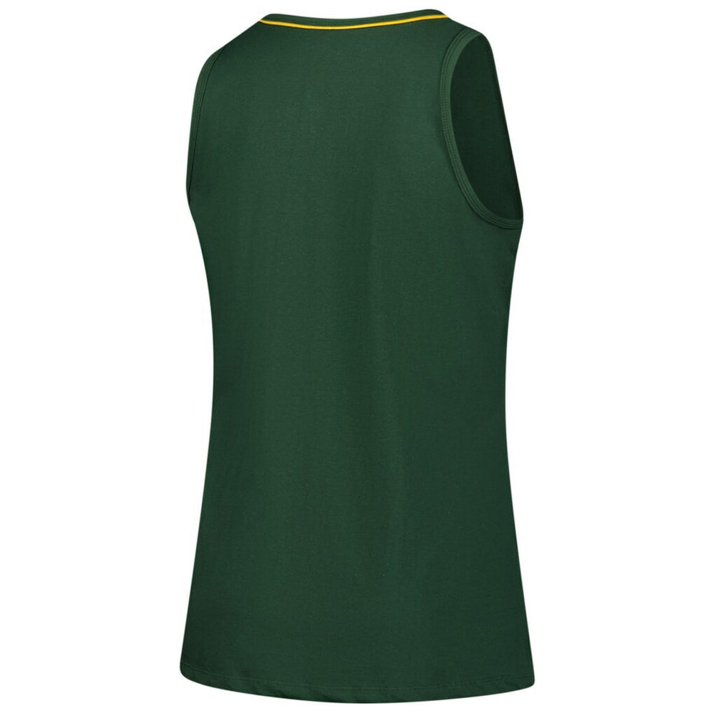 Green Bay Packers Logo Athletic Women's Plus Size Stellar Win V-Neck Tank Top Green