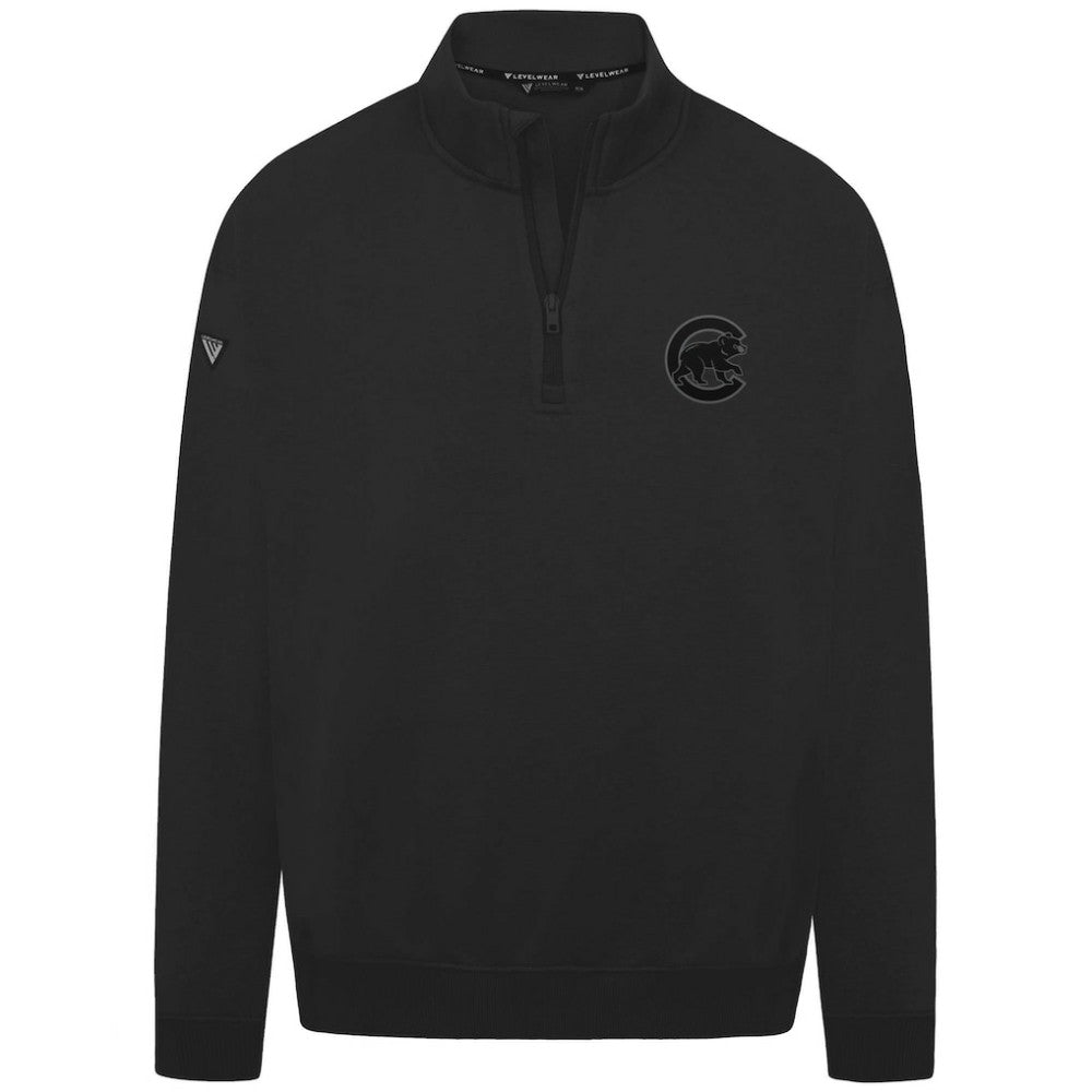 Chicago Cubs Levelwear Murray Nightfall Quarter-Zip Top - Black - MLB Lifestyle