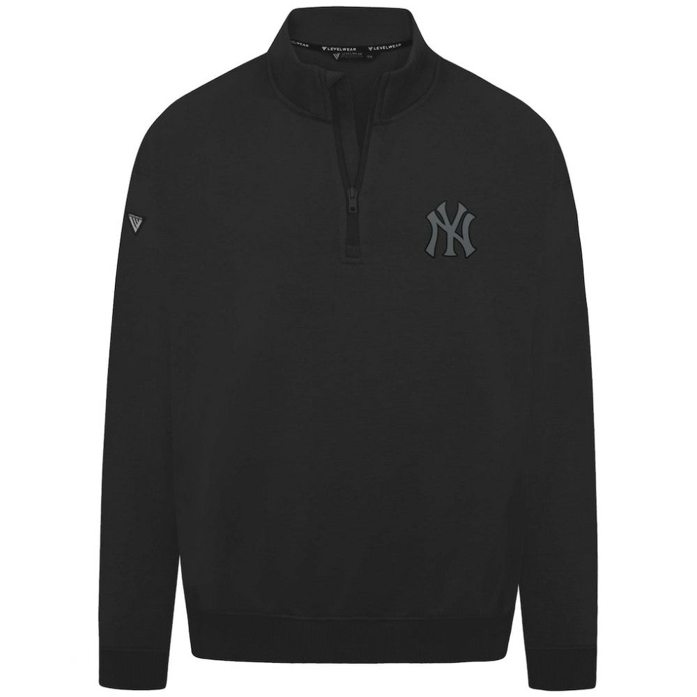 New York Yankees Levelwear Murray Nightfall Quarter-Zip Top - Black - MLB Sale