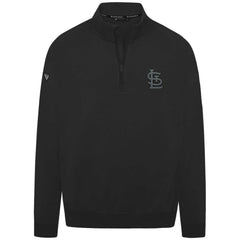 St. Louis Cardinals Levelwear Murray Nightfall Quarter-Zip Top - Black - MLB on Sale