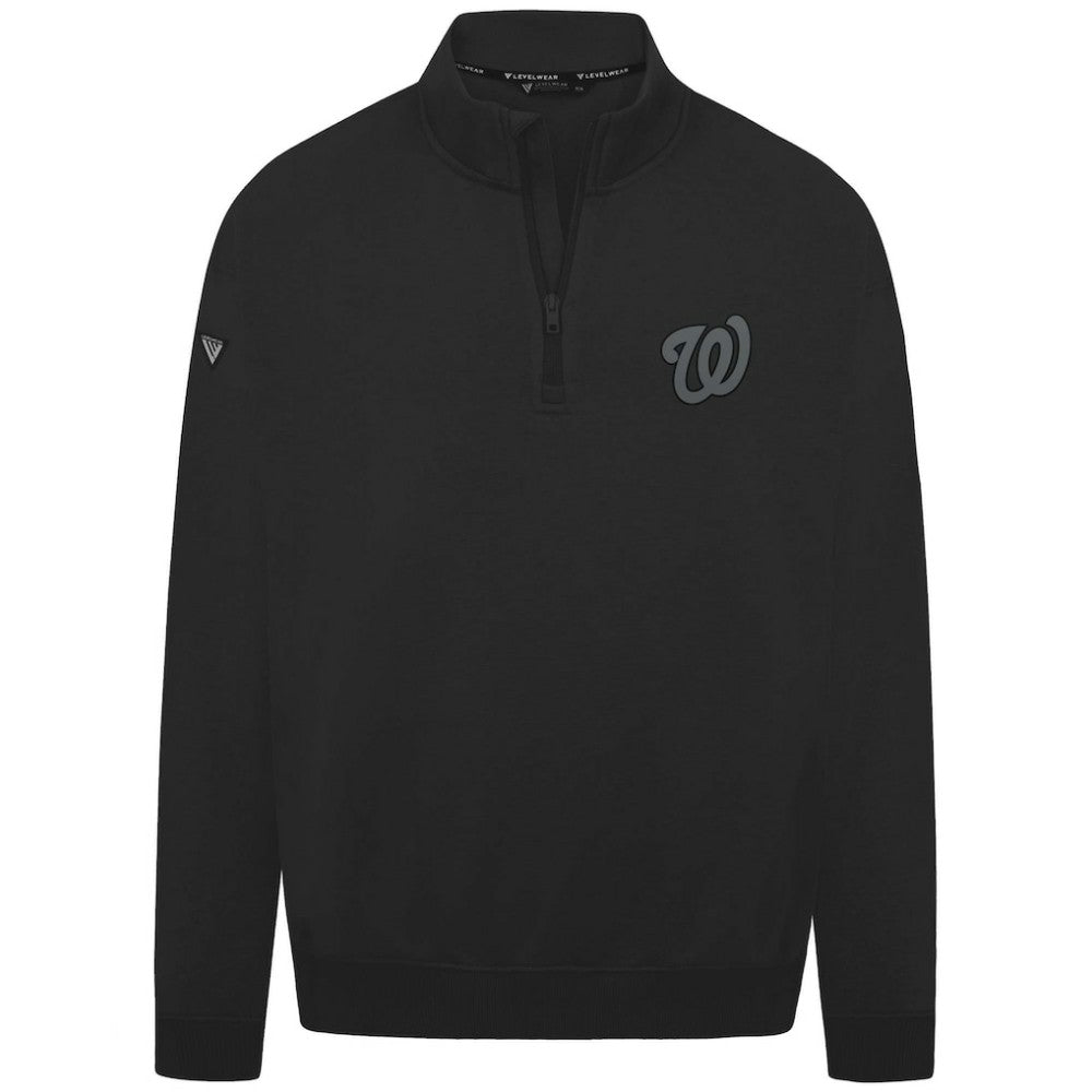 Washington Nationals Levelwear Murray Nightfall Quarter-Zip Top - Black - MLB Online