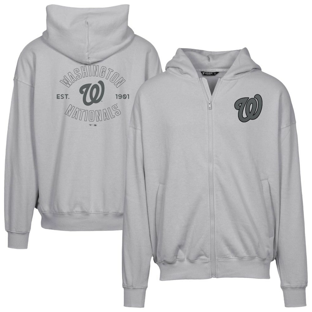 Washington Nationals Levelwear Uphill Abyssal Full-Zip Hoodie - Gray - MLB Sale