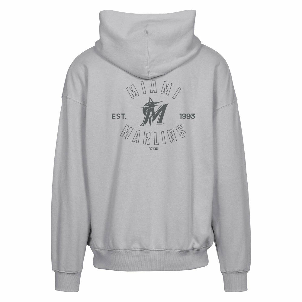 Miami Marlins Levelwear Uphill Abyssal Full-Zip Hoodie - Gray - MLB Sale