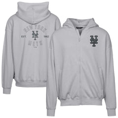 New York Mets Levelwear Uphill Abyssal Full-Zip Hoodie - Gray - MLB Sale