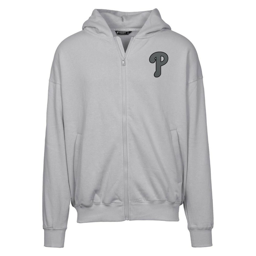 Philadelphia Phillies Levelwear Uphill Abyssal Full-Zip Hoodie - Gray - MLB on Sale