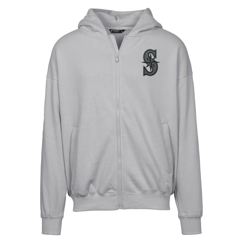Seattle Mariners Levelwear Uphill Abyssal Full-Zip Hoodie - Gray - MLB Online