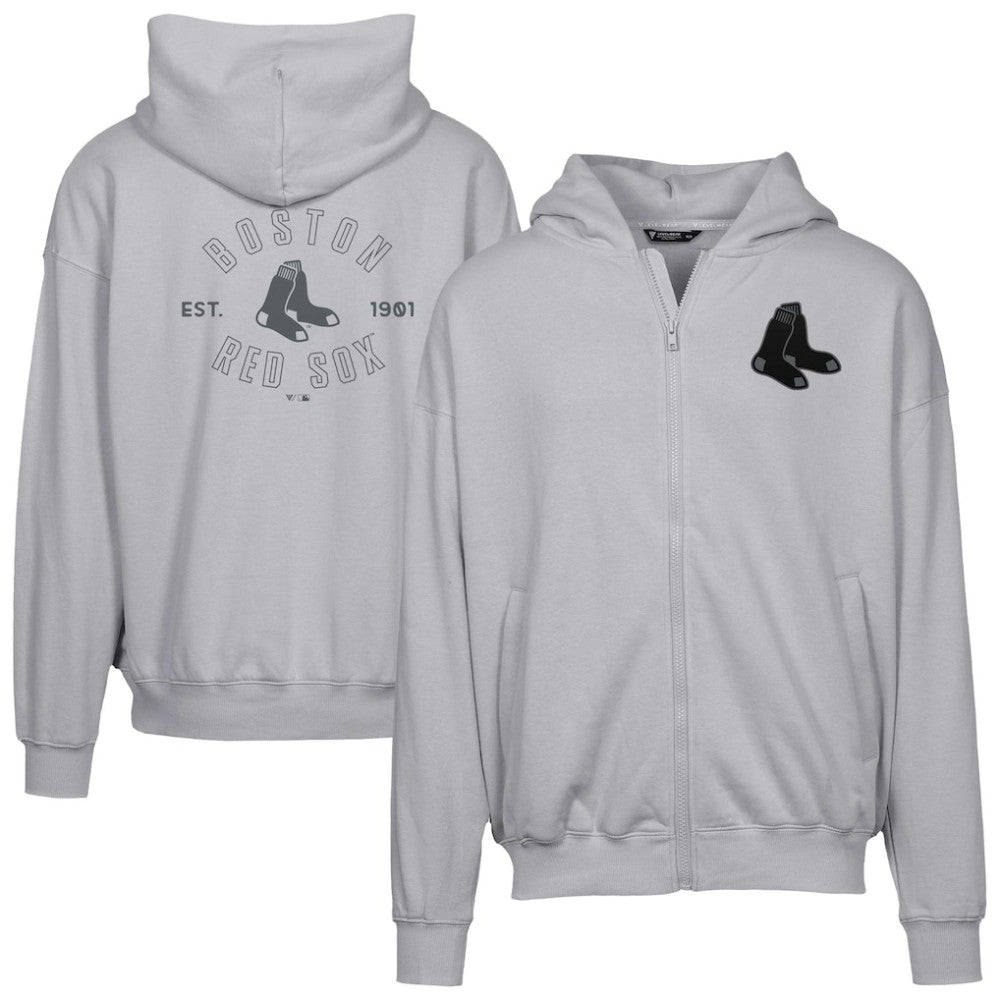 Boston Red Sox Levelwear Uphill Abyssal Full-Zip Hoodie - Gray - MLB Discount