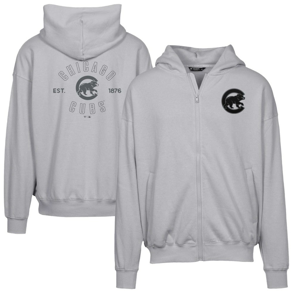 Chicago Cubs Levelwear Uphill Abyssal Full-Zip Hoodie - Gray - MLB Online