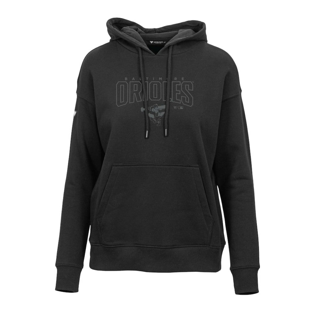 Baltimore Orioles Levelwear Women's Adorn Darkmoon Pullover Hoodie - Black - MLB Lifestyle