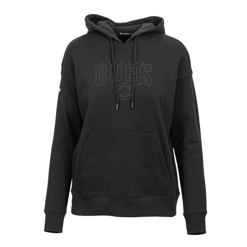 Chicago Cubs Levelwear Women's Adorn Darkmoon Pullover Hoodie - Black - MLB Lifestyle