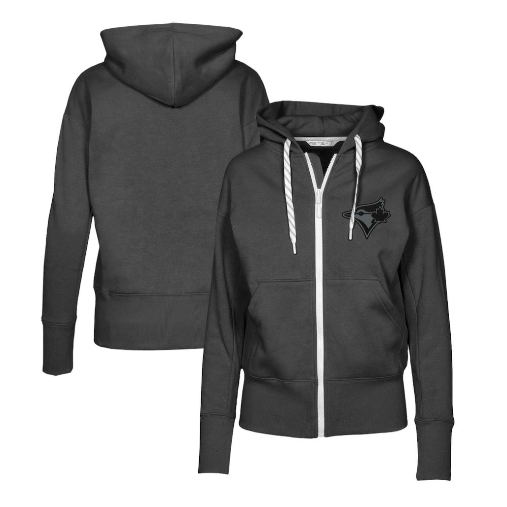 Toronto Blue Jays Levelwear Women's Gardinia Nightfall Full-Zip Hoodie - Black - MLB Online