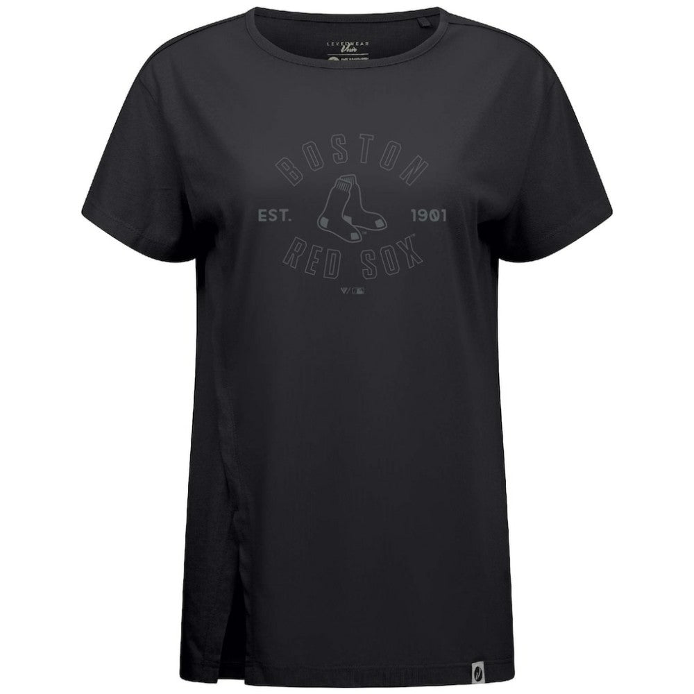 Boston Red Sox Levelwear Women's Influx Abyssal T-Shirt - Black - MLB Discount