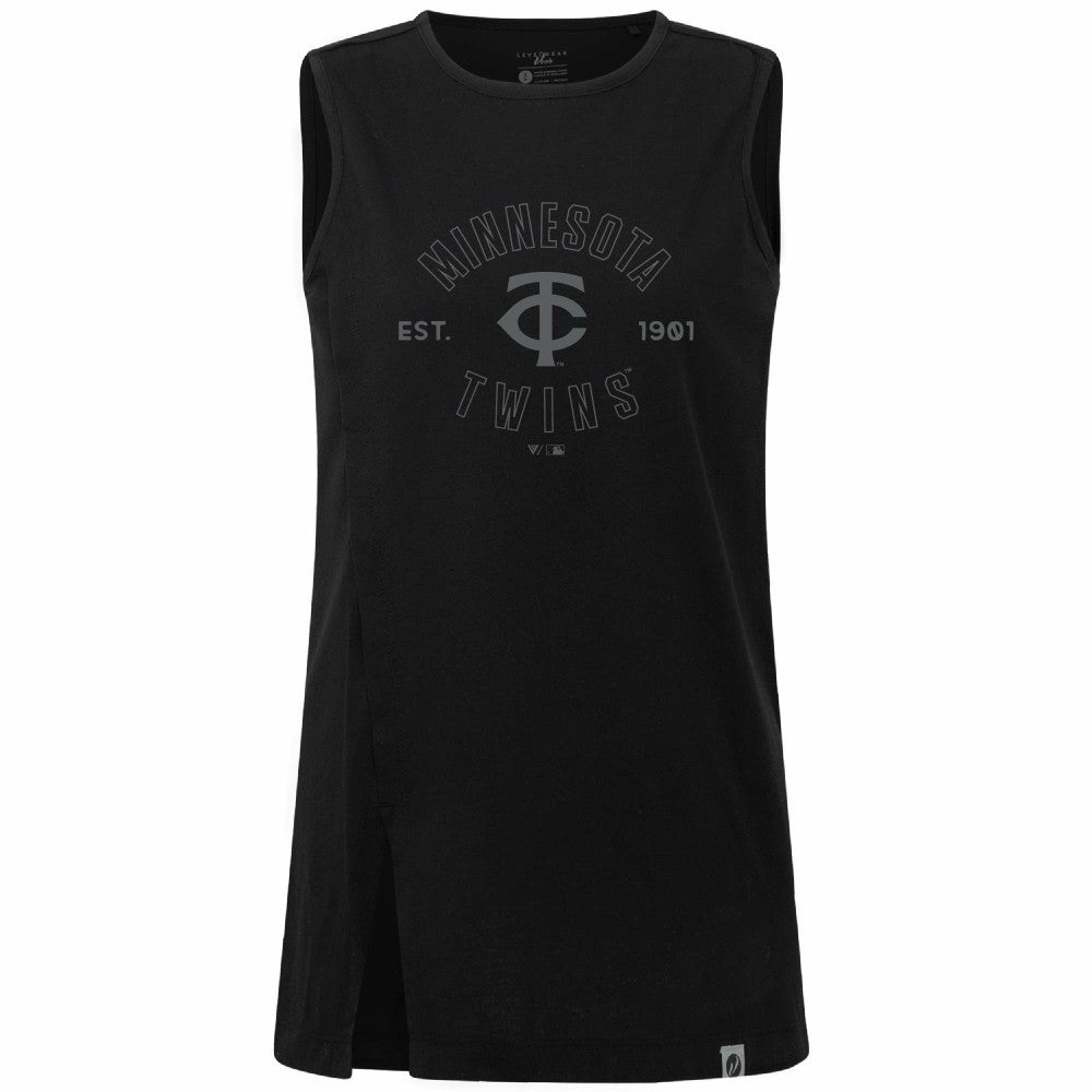 Minnesota Twins Levelwear Women's Influx Abyssal Tank Top - Black - MLB on Sale