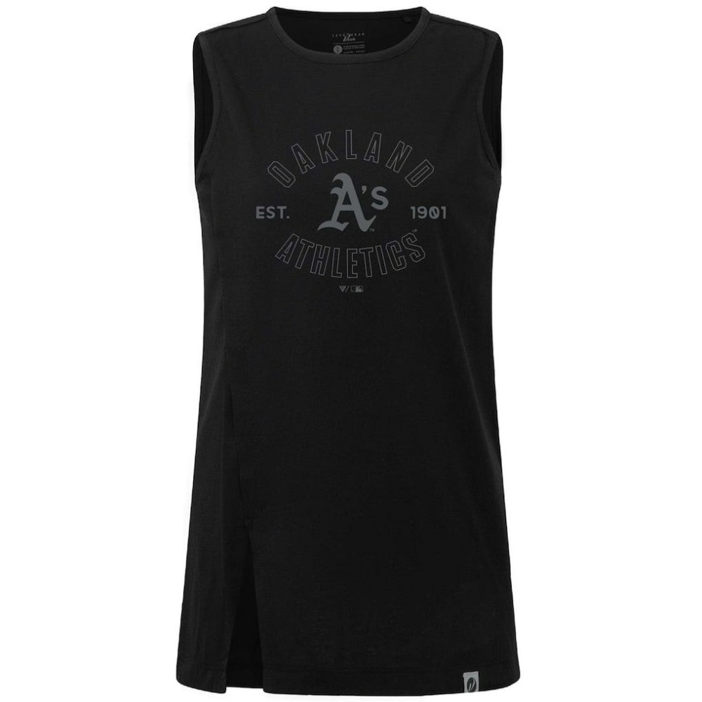Oakland Athletics Levelwear Women's Influx Abyssal Tank Top - Black - MLB Discount