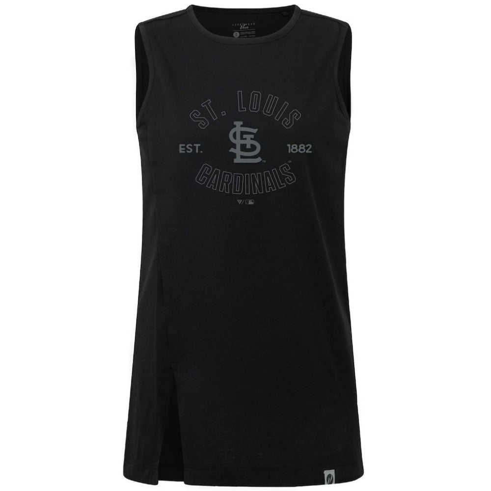 St. Louis Cardinals Levelwear Women's Influx Abyssal Tank Top - Black - MLB Sale