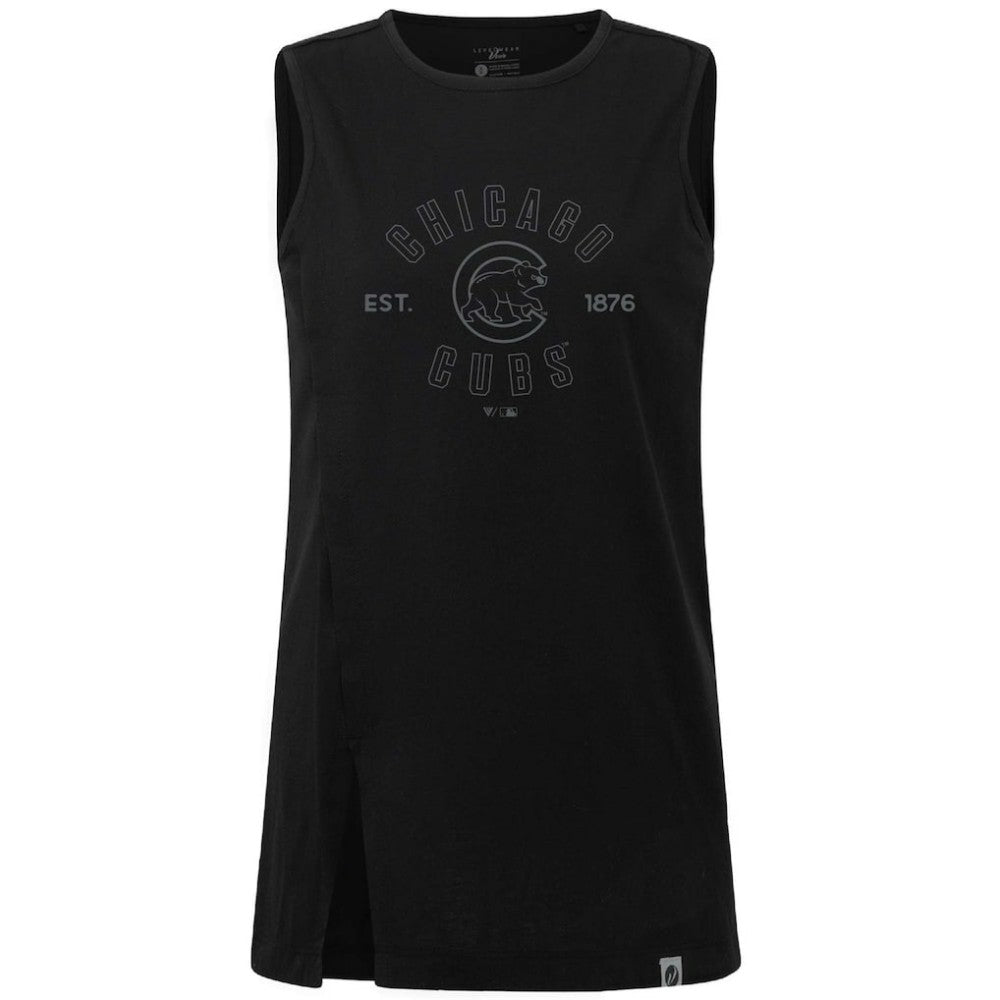 Chicago Cubs Levelwear Women's Influx Abyssal Tank Top - Black - MLB Sale