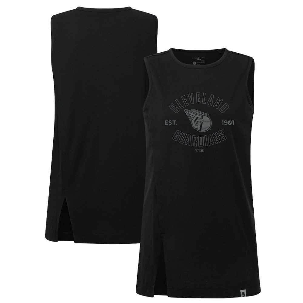 Cleveland Guardians Levelwear Women's Influx Abyssal Tank Top - Black - MLB Discount