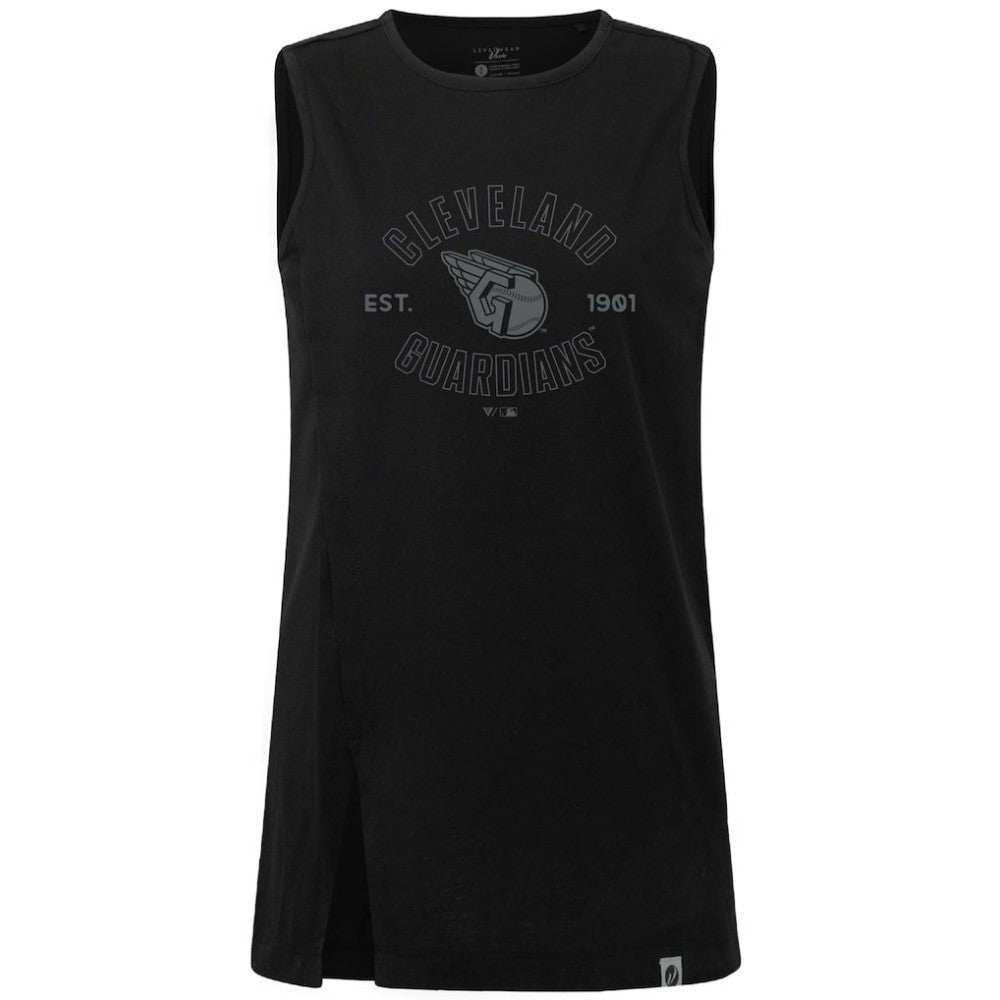 Cleveland Guardians Levelwear Women's Influx Abyssal Tank Top - Black - MLB Discount