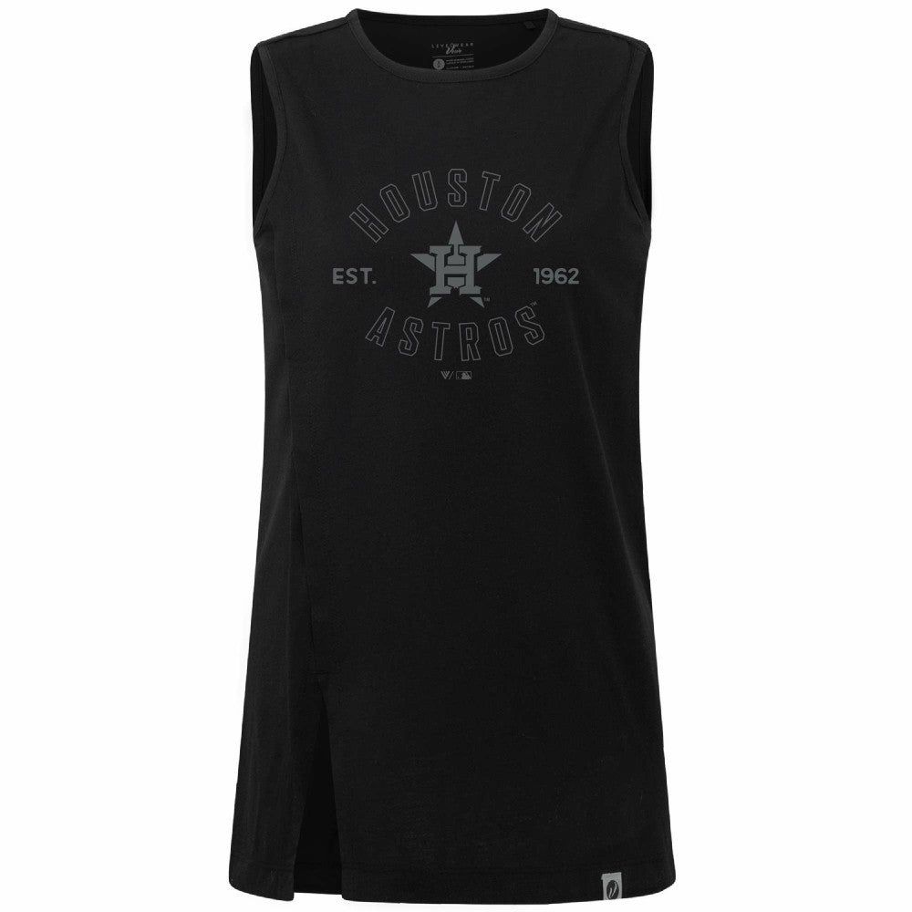 Houston Astros Levelwear Women's Influx Abyssal Tank Top - Black - MLB Sale