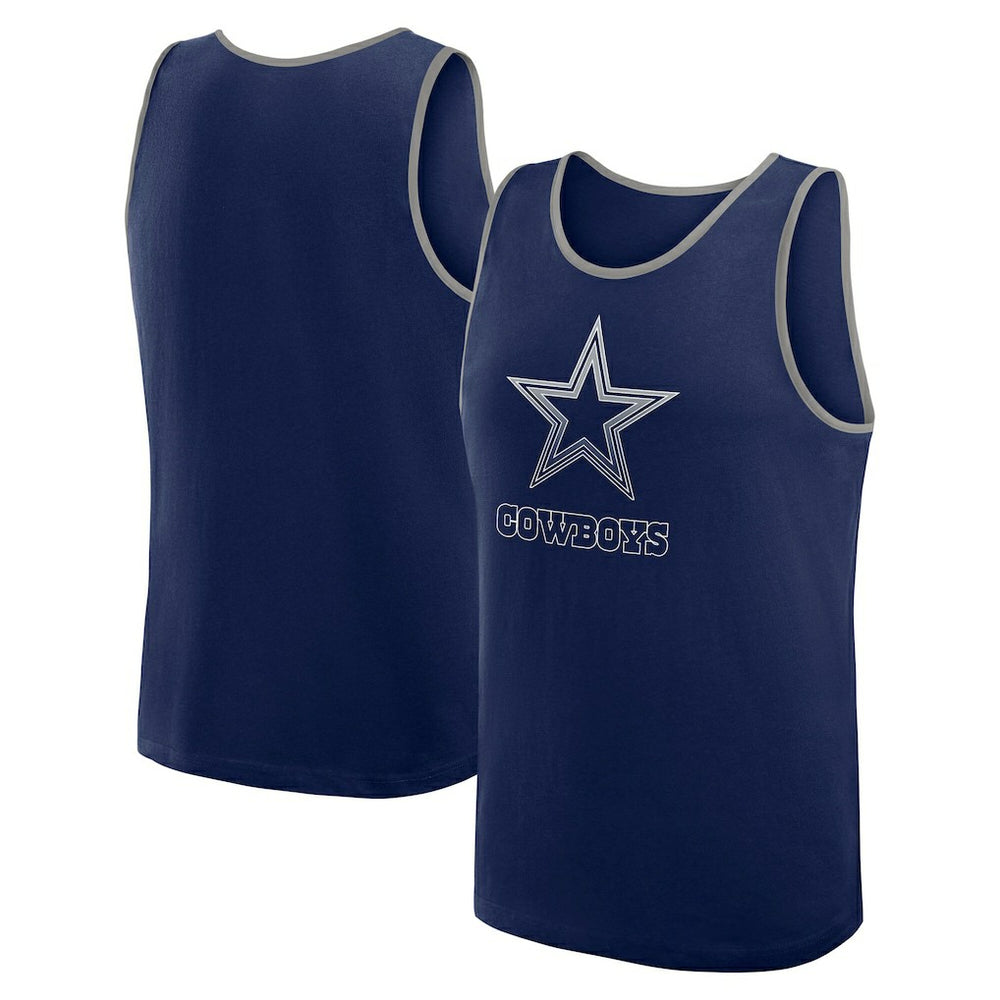 Dallas Cowboys Logo Athletic Unmatched Success Tank Top Navy