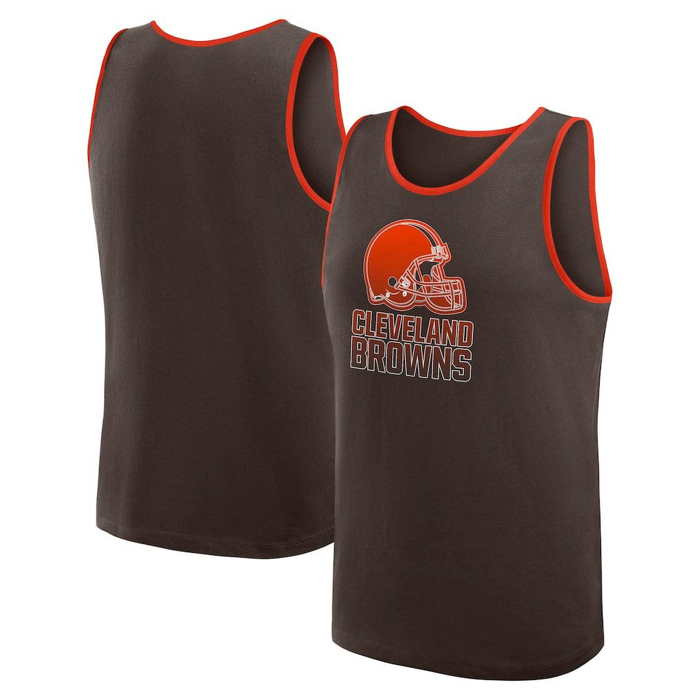 Cleveland Browns Logo Athletic Unmatched Success Tank Top Brown
