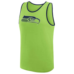 Seattle Seahawks Logo Athletic Unmatched Success Tank Top Neon Green