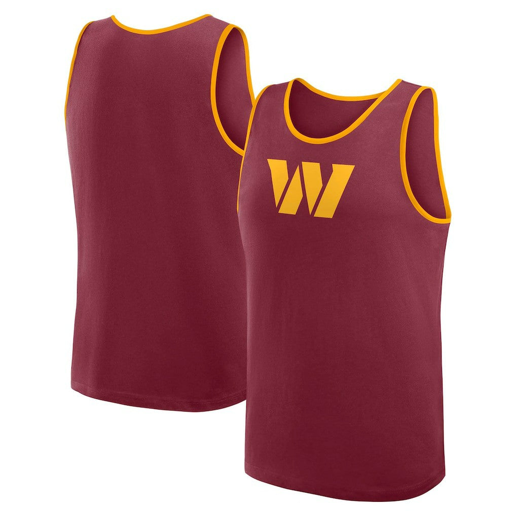 Washington Commanders Logo Athletic Unmatched Success Tank Top Burgundy
