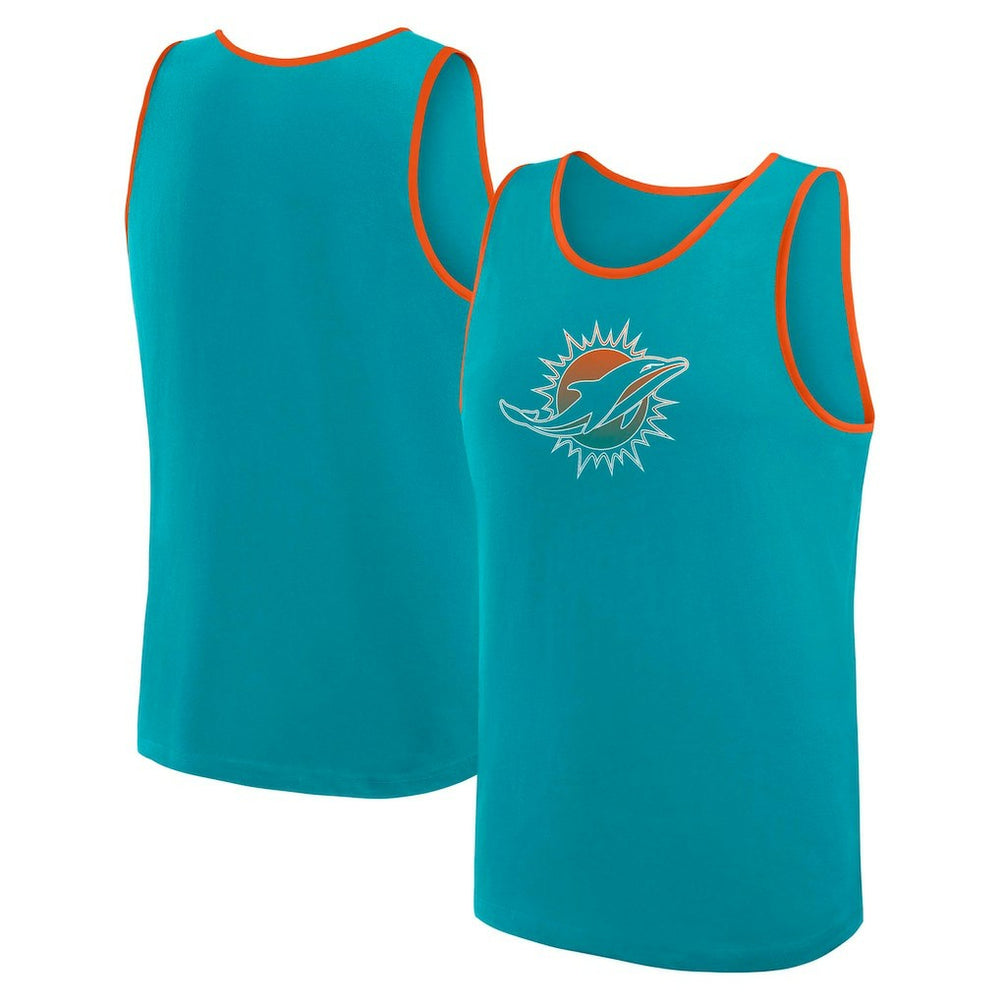 Miami Dolphins Logo Athletic Unmatched Success Tank Top Aqua
