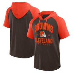 Cleveland Browns Logo Athletic Prime Hoodie T-Shirt Brown