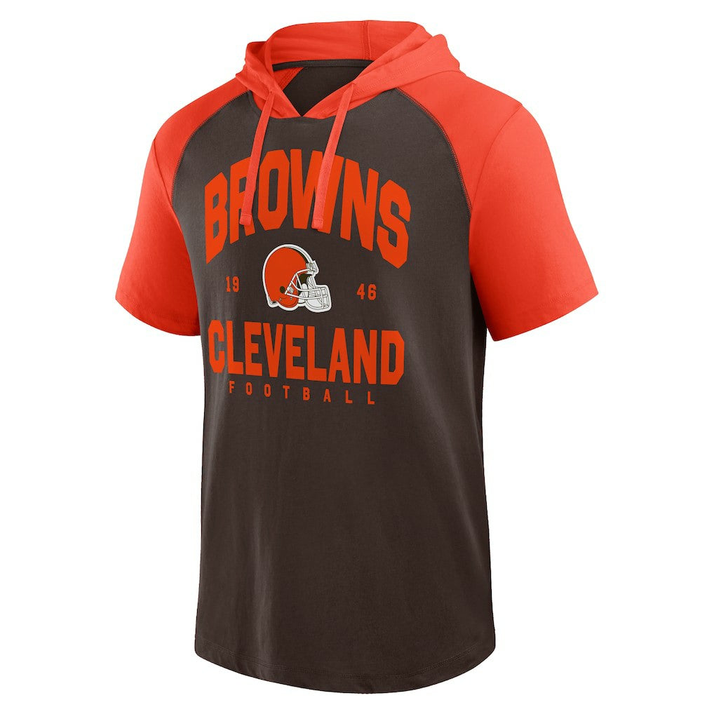 Cleveland Browns Logo Athletic Prime Hoodie T-Shirt Brown