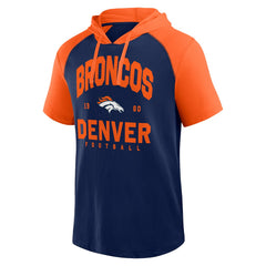 Denver Broncos Logo Athletic Prime Hoodie T-Shirt Navy