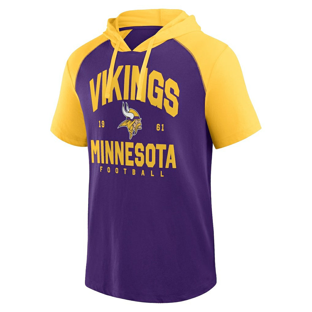 Minnesota Vikings Logo Athletic Prime Hoodie T-Shirt Purple
