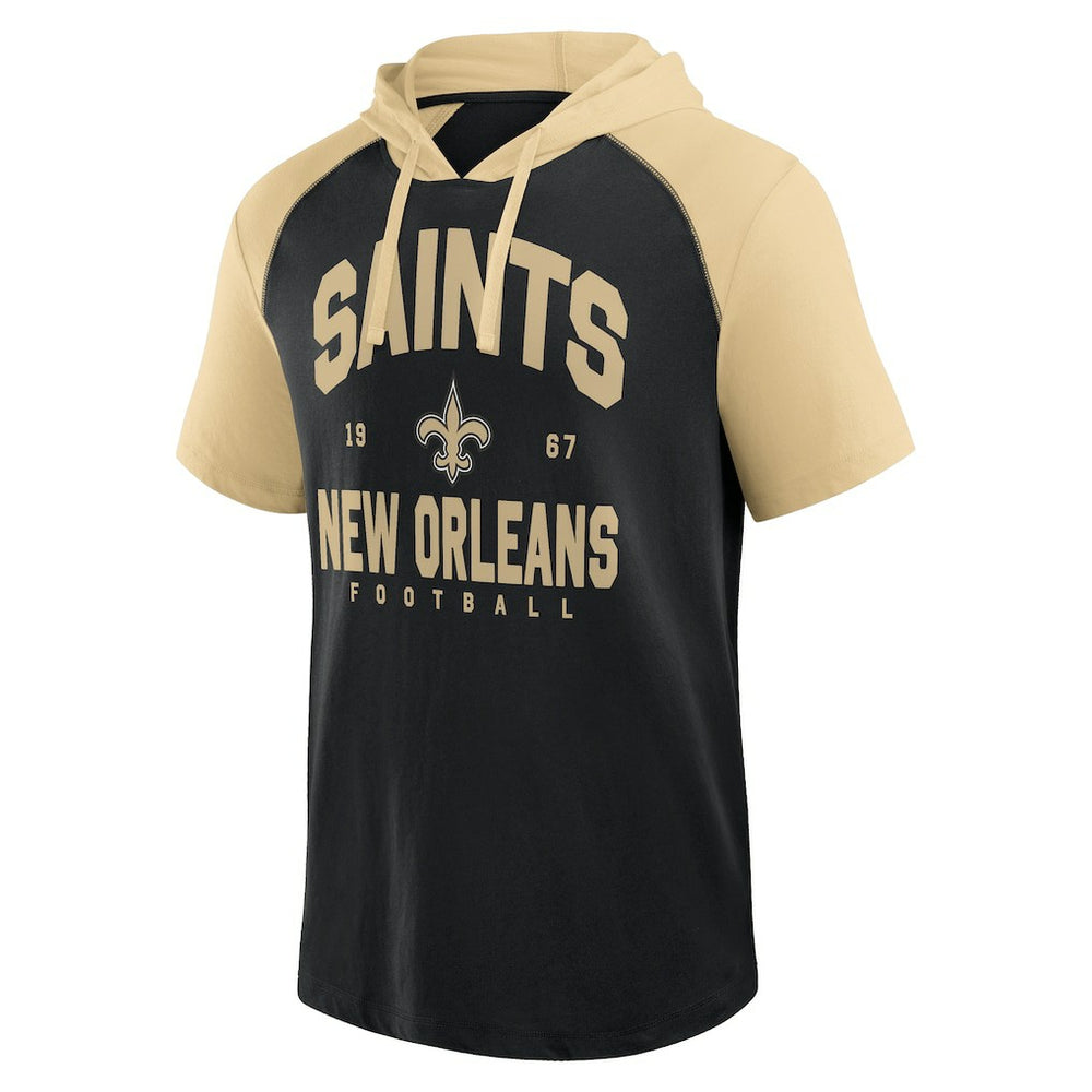 New Orleans Saints Logo Athletic Prime Hoodie T-Shirt Black