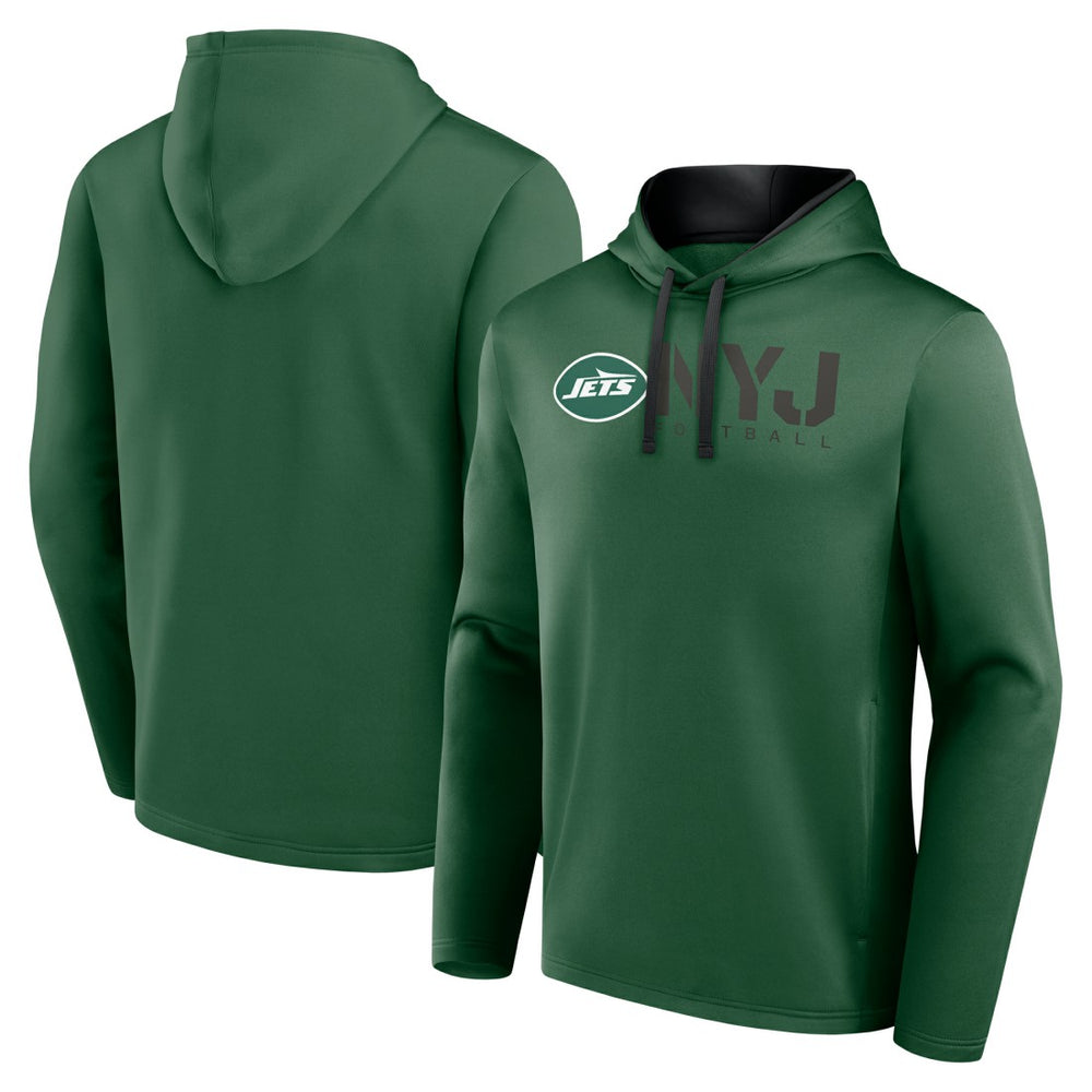 New York Jets Logo Athletic Head Start Pullover Hoodie Green