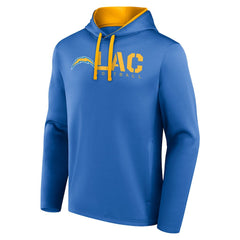Los Angeles Chargers Logo Athletic Head Start Pullover Hoodie Powder Blue