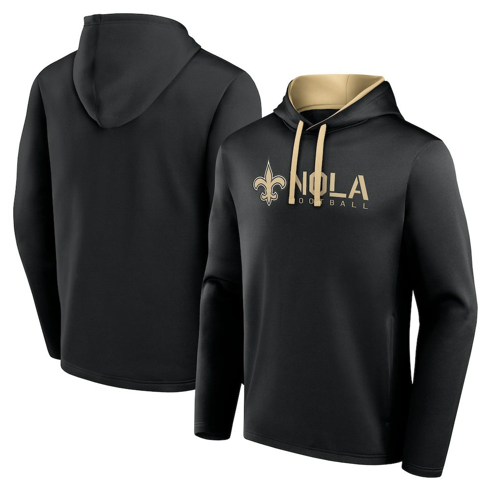 New Orleans Saints Logo Athletic Head Start Pullover Hoodie Black
