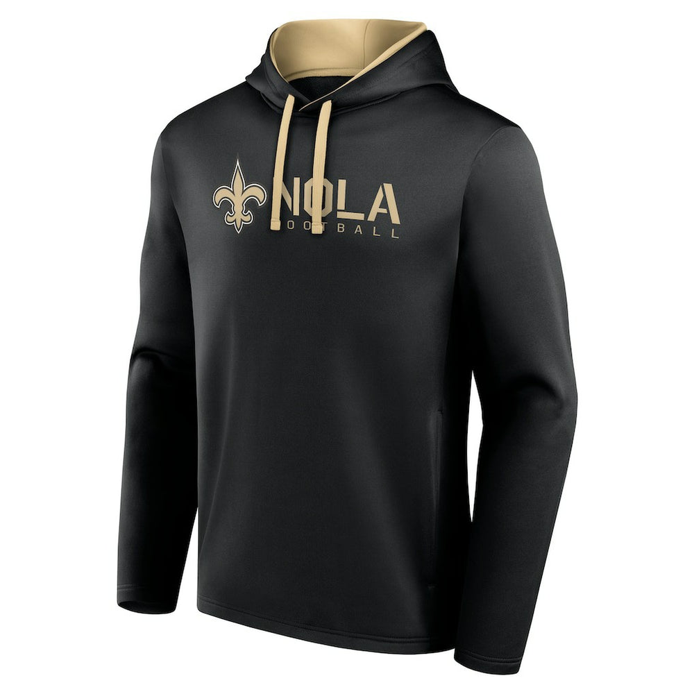 New Orleans Saints Logo Athletic Head Start Pullover Hoodie Black