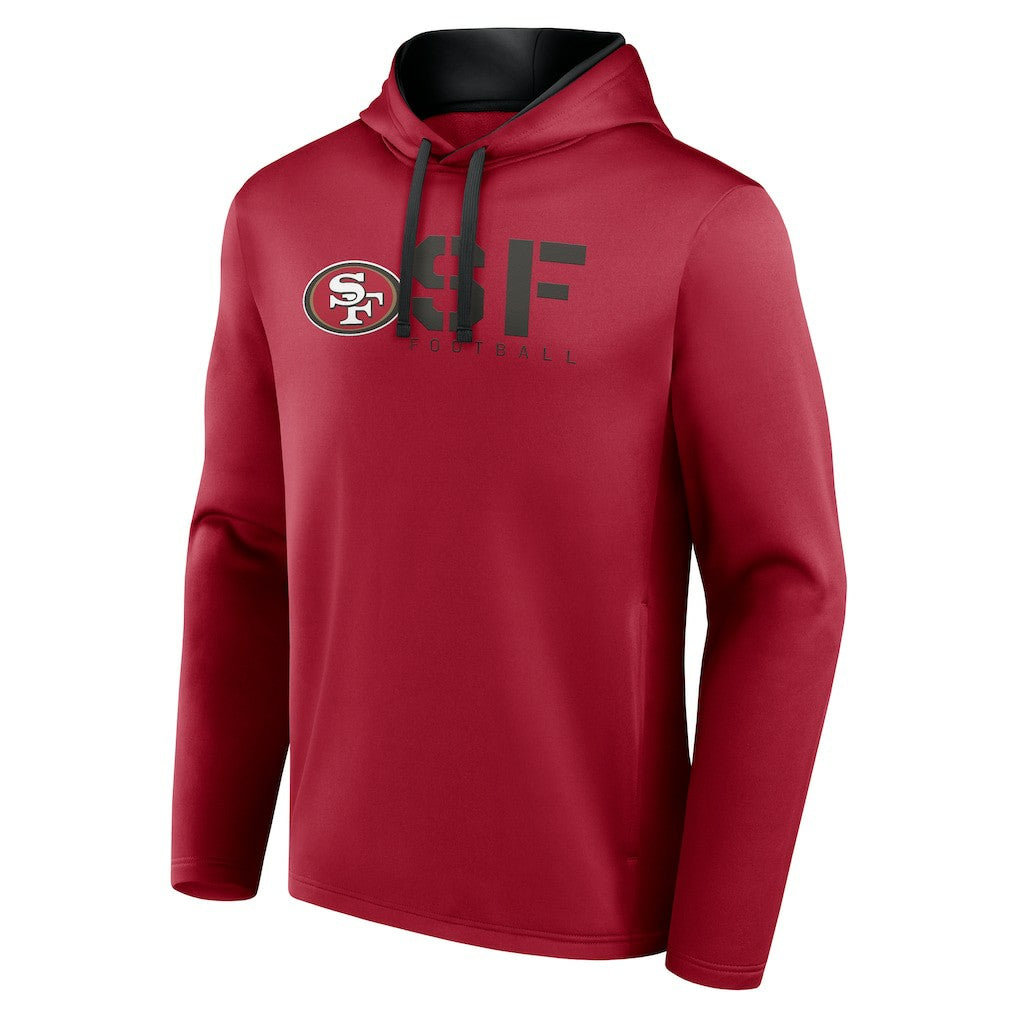 San Francisco 49ers Logo Athletic Head Start Pullover Hoodie Scarlet