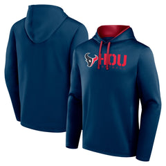 Houston Texans Logo Athletic Head Start Pullover Hoodie Navy